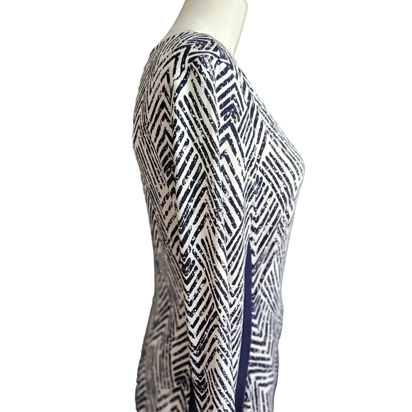 Lauren Ralph Lauren Chevron-Print Sheath Dress Sz 10 - Picture 3 of 10
